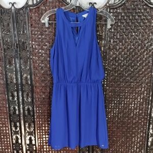 Women's XS Sleeveless Keyhole Waist Dress Cobalt Blue Guess